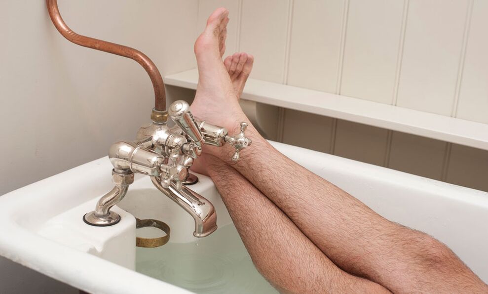 A man bathed with soda