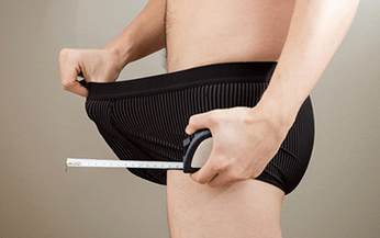 Measuring the length of the penis