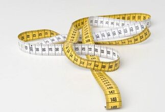 measuring tape for measuring the penis after enlargement with soda